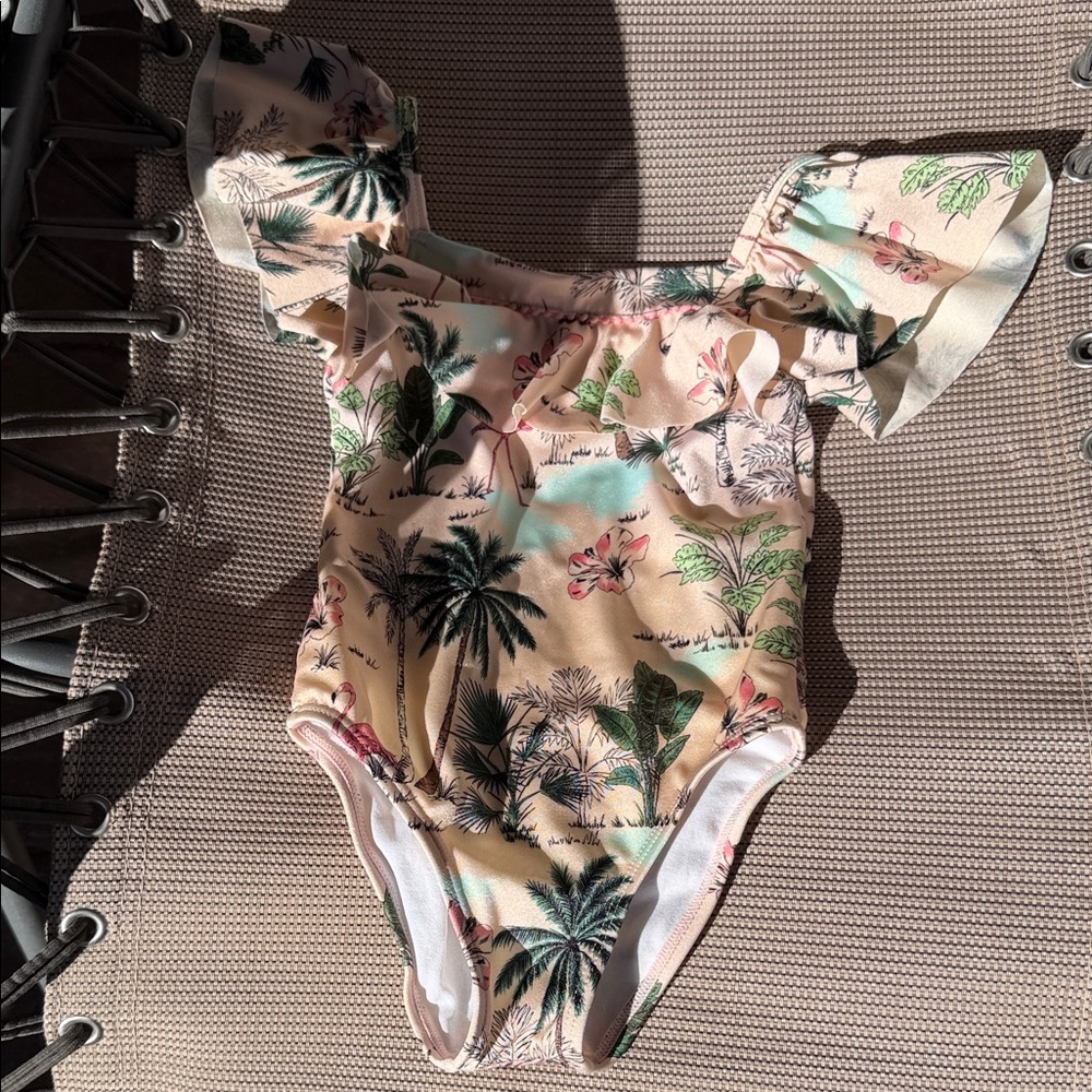Janie and Jack Tropical Print Toddler Swim One Piece
